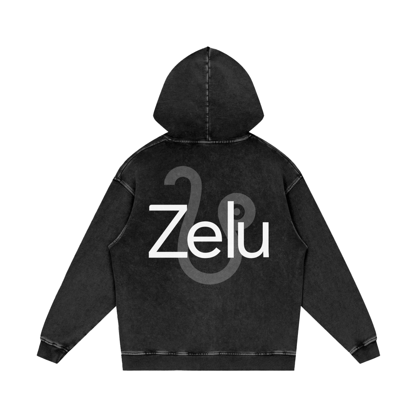 Snow Washed Loose Cotton Hoodie