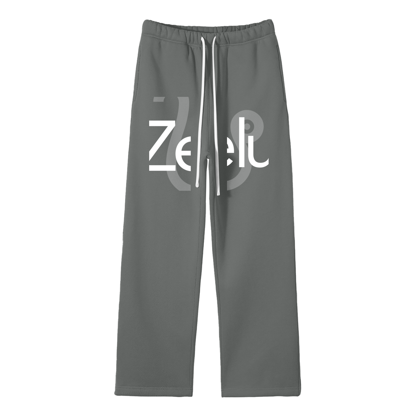 Unisex Solid Color Fleece Straight Leg Pants