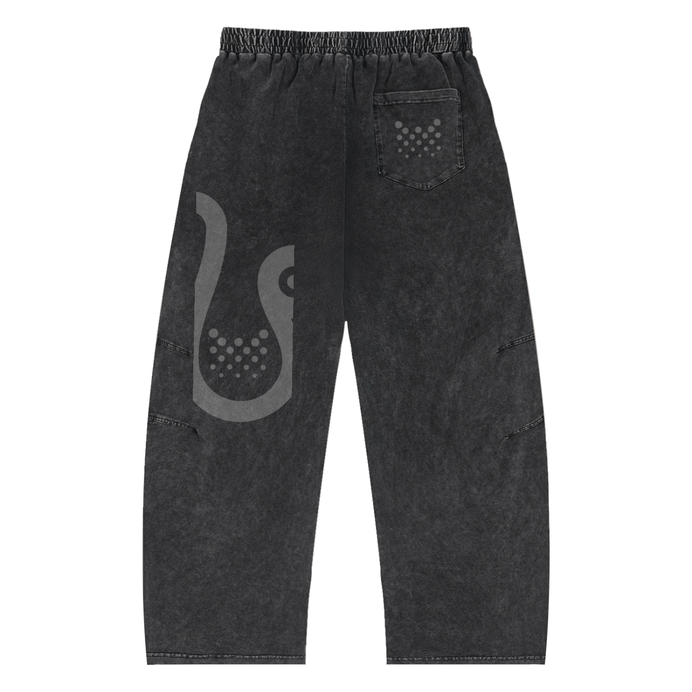 Snow Wash Drawstring Cotton Pants