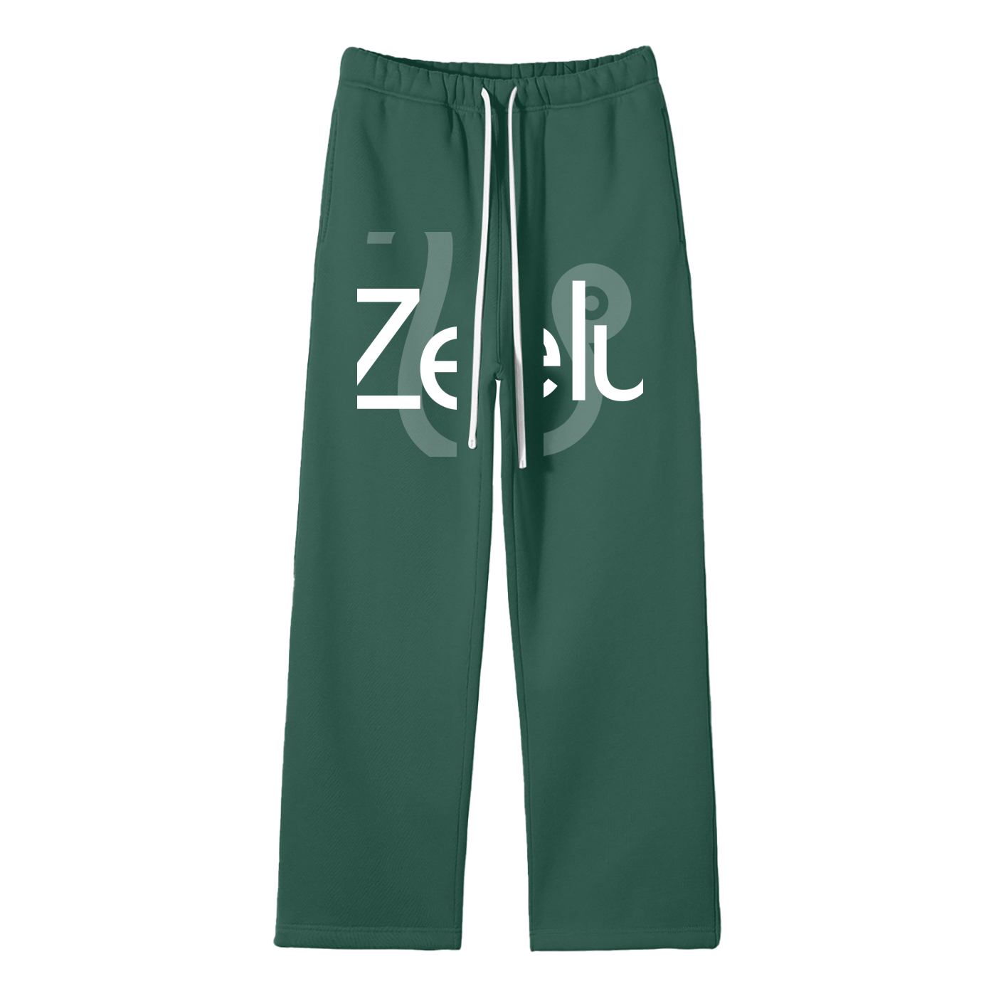 Unisex Solid Color Fleece Straight Leg Pants